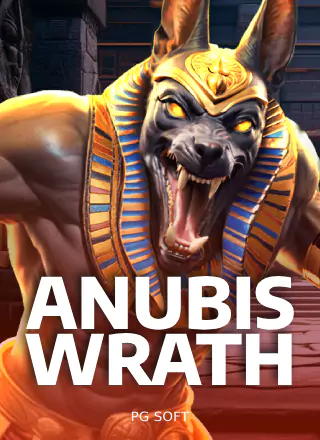 ภาพตัวอย่างเกมสล็อต Anubis Wrath แสดงธีมอียิปต์โบราณและวงล้อเทวรูปทะเลทราย